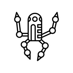Nanotechnology icon in vector. Illustration