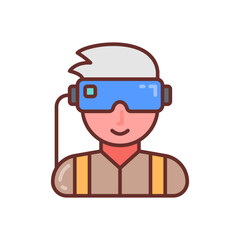 Virtual Reality icon in vector. Illustration