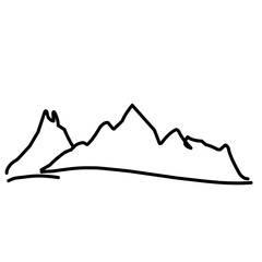 Mountain Outline Doodle 