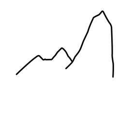 Mountain Outline Doodle 