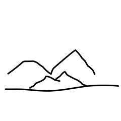 Mountain Outline Doodle 