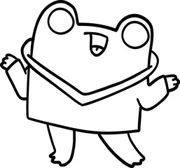 Doodle happy frog