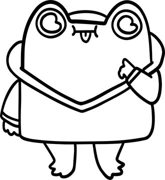 Doodle funny frog