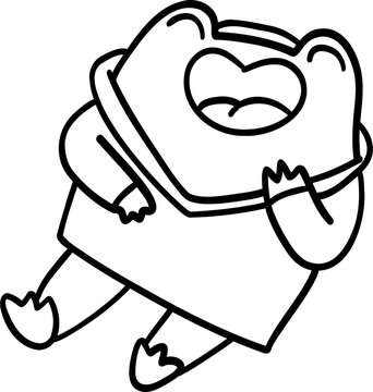 recommend clip art: Doodle funny frog
