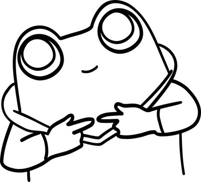 recommend clip art: Doodle cute frog