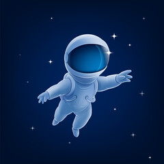 graphic illustration astronaut in space