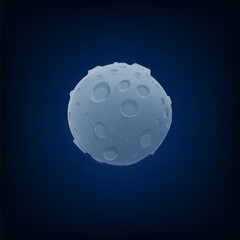 moon cartoon icon for science lesson