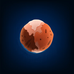 pluto cartoon icon for science lesson