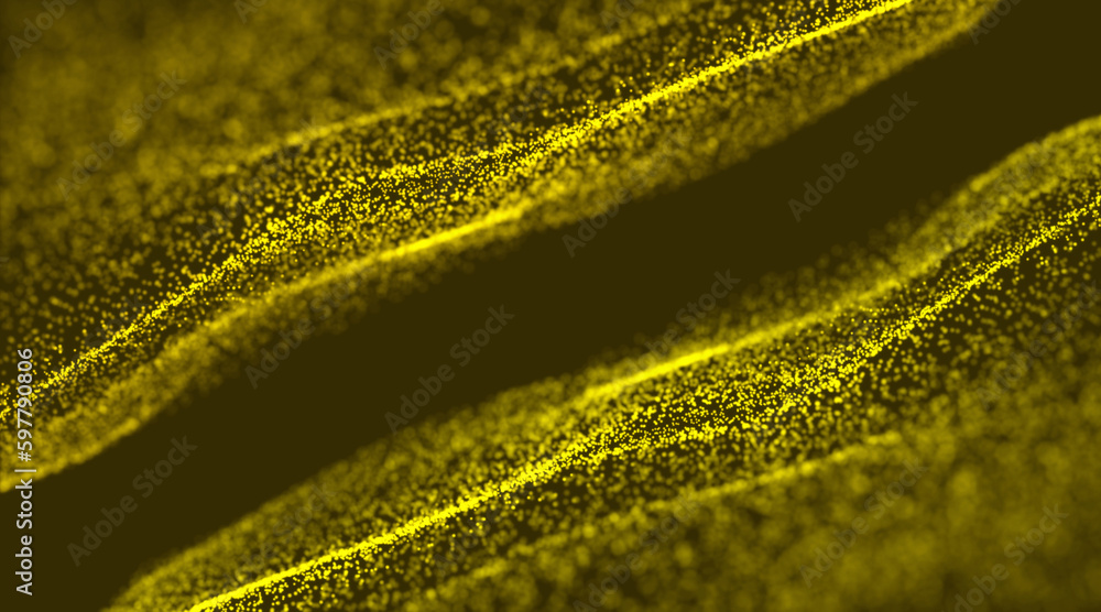 Poster abstract digital wave particle. futuristic point wave. big data. beautiful wave shaped array of glow
