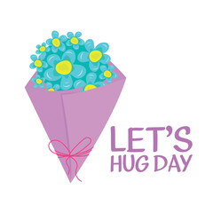let’s hug day . Design suitable for greeting card poster and banner