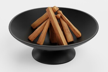 Realistic 3D Render of Fire Pit