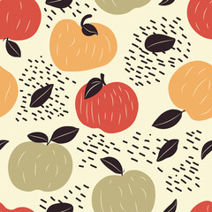 seamless pattern with apples