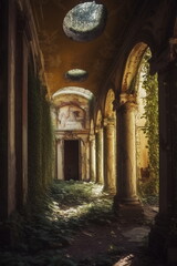 Fototapeta premium inside the church, Generative AI, Generative, AI