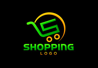 Letter S Shopping Cart Logo Design