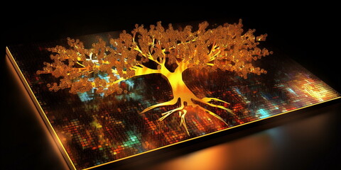 fire in the forest, Generative AI, Generative, AI