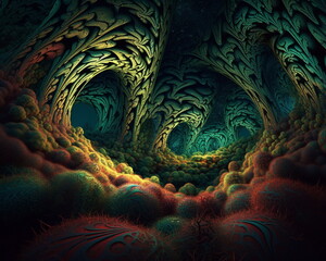 background with green and orange, Generative AI, Generative, AI