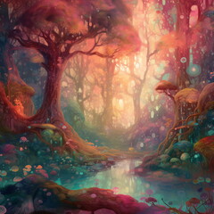 fantasy landscape, Generative AI, Generative, AI