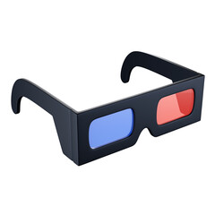 Cinema glasses 3d rendered illustration