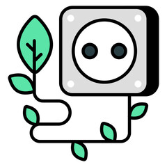 A unique design icon of eco receptacle