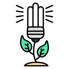 Creative design icon of eco led light