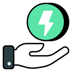 Premium download icon of energy care