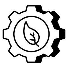 A unique design icon of eco management