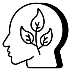 A unique design icon of eco mind