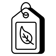 An icon design of eco tag 