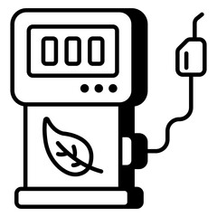 Premium download icon of eco fuel station