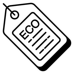 An icon design of eco tag 