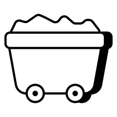 Trendy vector design of garbage city cart