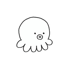 Obraz premium Minimal Octopus