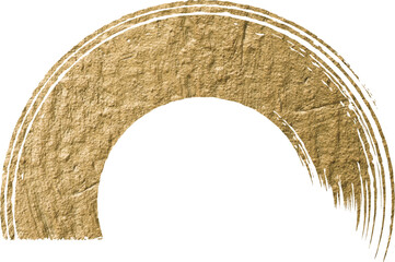 ゴールドのブラシ・筆を使った曲線装飾がメインの和風白背景素材