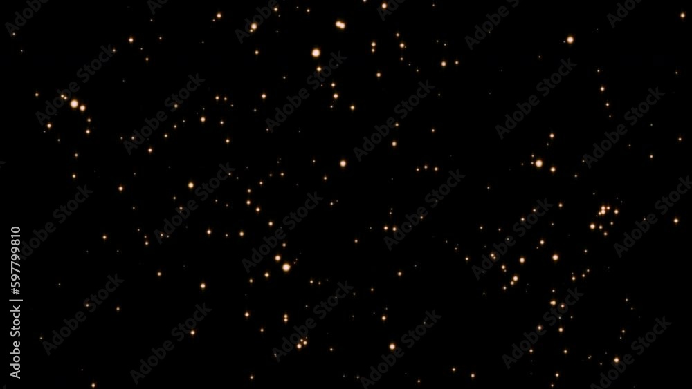 Poster animation loop flow glow orange fire particles sparks rising up on black abstract background screen 