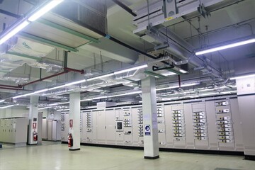 Electric room in industrial,selective focus.	 - 597799830
