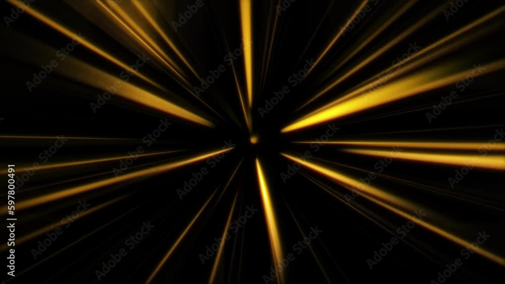Poster animation loop of beautiful glow orange radial shine ray on black abstract background. abstract moti