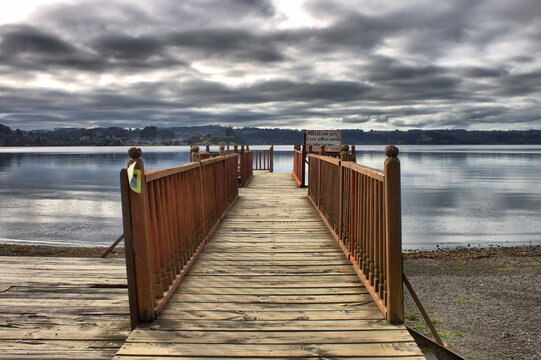 Wooden pier in Puerto Octay, Chile