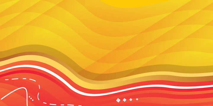 Yellow and red gradient wave background
