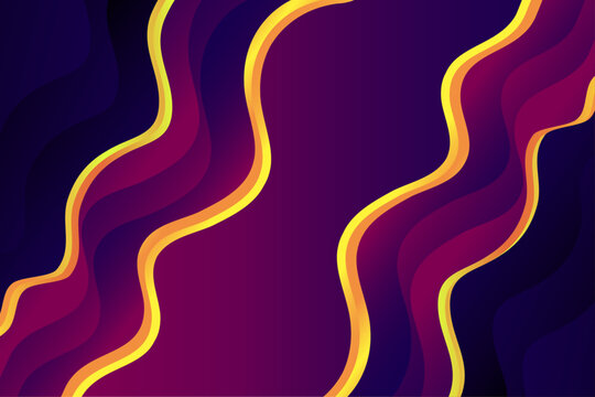 Purple and gold gradient wave background