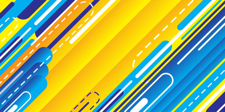 Yellow and blue gradient background geometric shapes