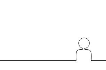 Creative People continuous line drawing icon isolate on transparent background.