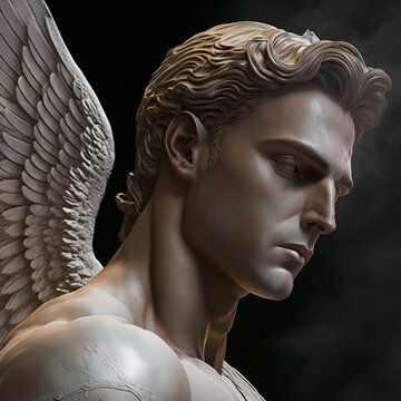 Scultura greca rappresenta un angelo ben definito
