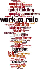 Obraz premium Work-to-rule word cloud