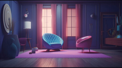 Step Back in Time: Capturing the Charm of Retro Decor. Generative AI