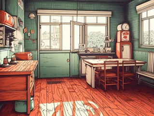 Step Back in Time: Capturing the Charm of Retro Decor. Generative AI