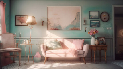 Step Back in Time: Capturing the Charm of Retro Decor. Generative AI
