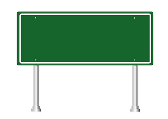 PNG. Blank green traffic road sign isolated on transparent background. PNG illustration.	