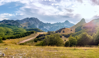 Fototapeta na wymiar Berglandschaft im Durmitor Nationalpark Montenegro