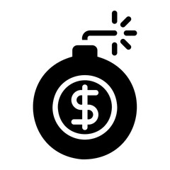 bomb glyph icon