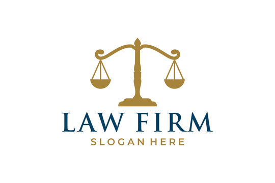 attorney logo vector design. scales vector illustration. justice law logo design template